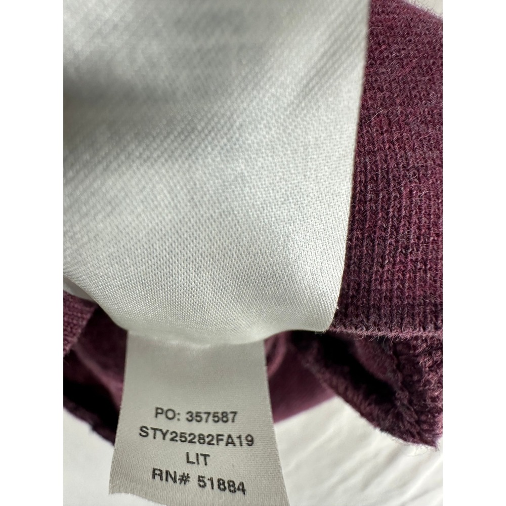 Patagonia Womens Organic Cotton Quilt Snap-T Pullover Purple Heather Large - Picture 8 of 9